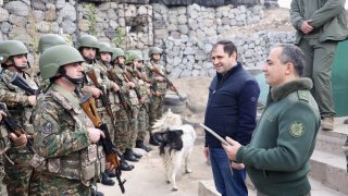 The Chairman of the Investigative Committee Artur Poghosyan with RA Minister of Defense Suren Papikyan Visited Southeastern Border Zone of the Republic